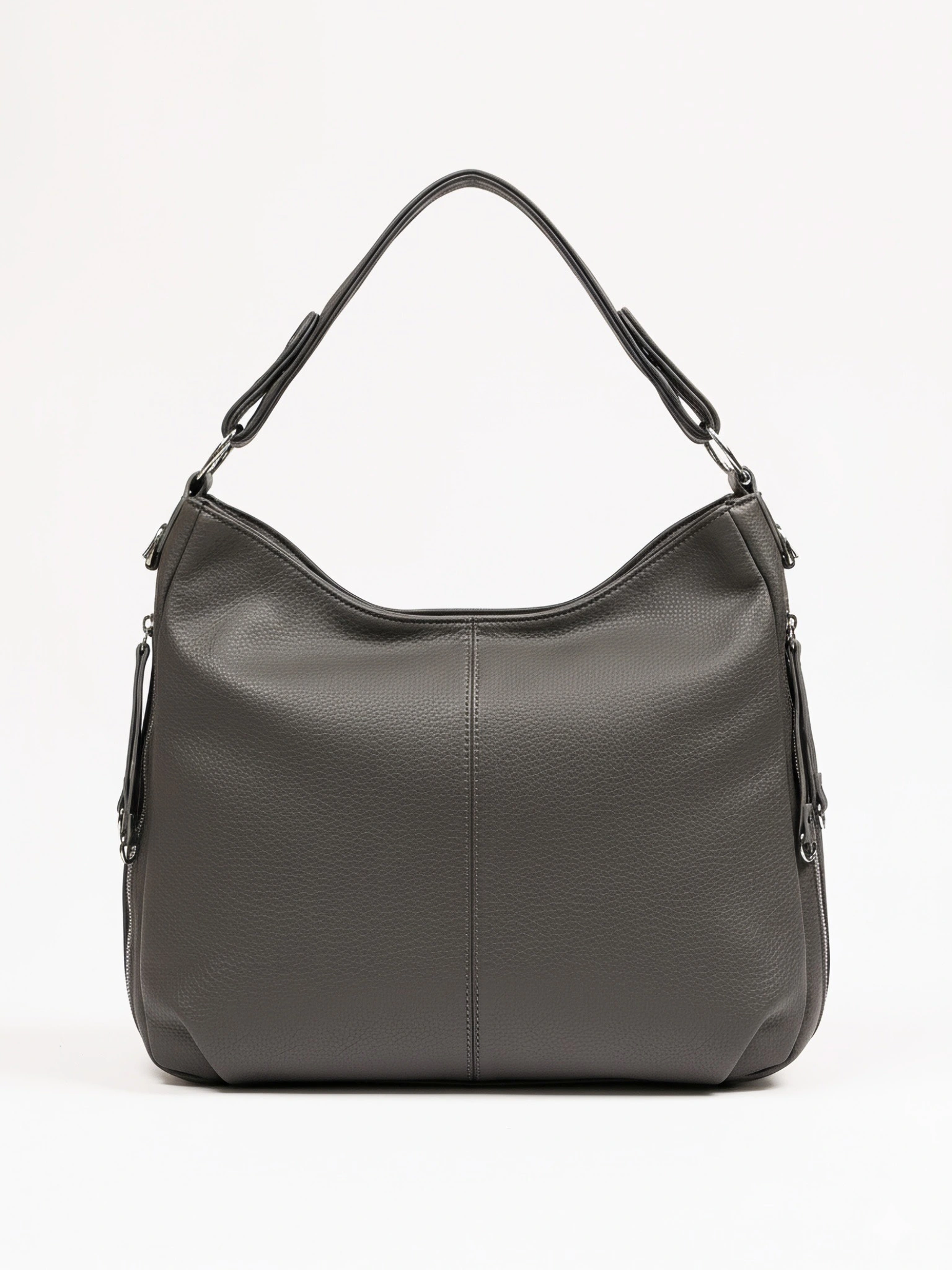 Сумка-шоппер  с боковыми карманами и декоративными пуллерами в ассортименте